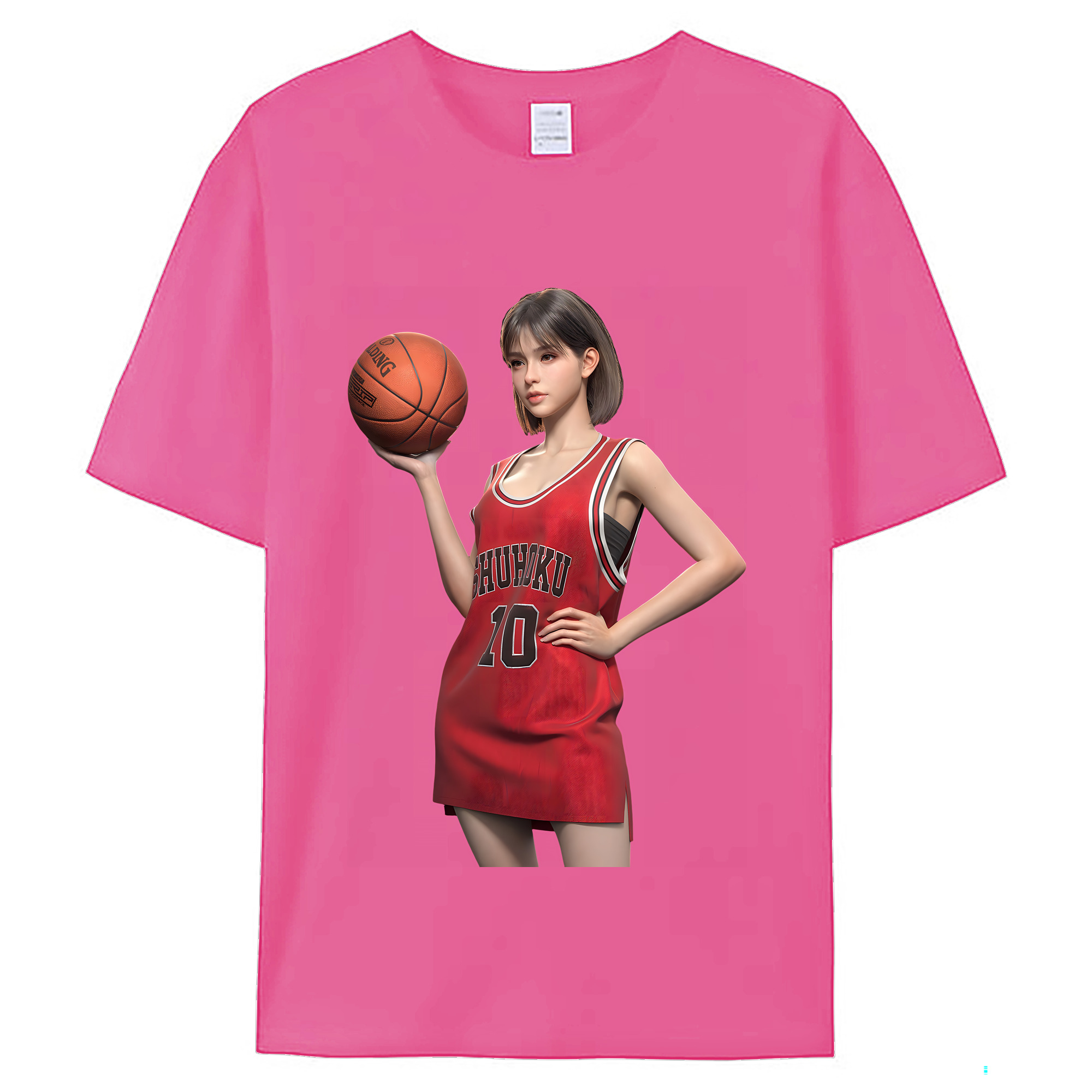 （画像用） SLAM DUNK／スラムダンク レディースカジュアルプリントTシャツ（綿100％）